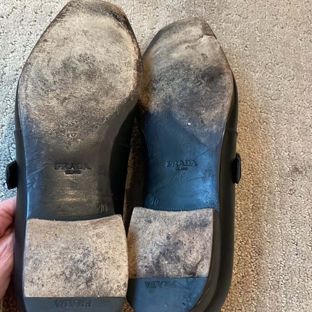 Prada Saffiano Leather Monk Strap Loafers Size 10 - Picture 9 of 11